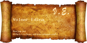 Volner Edina névjegykártya